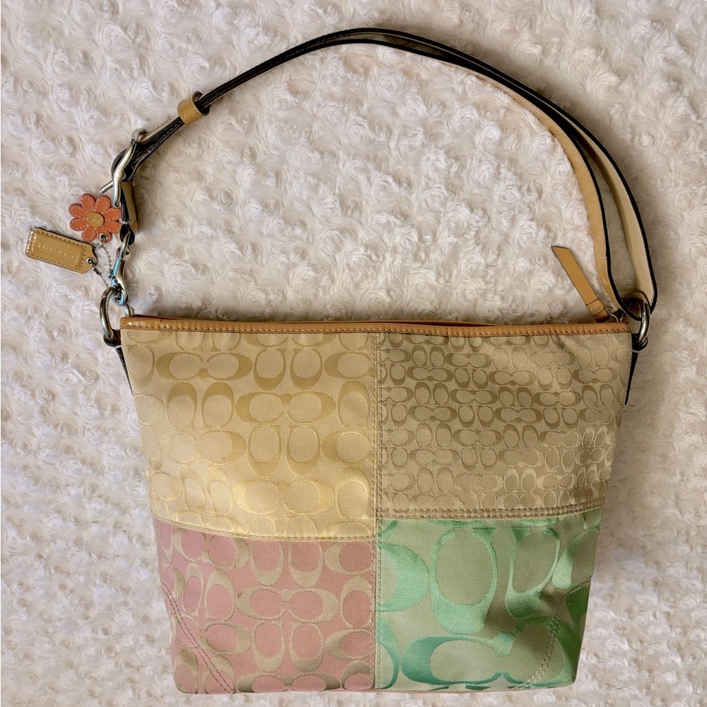 Coach Signature Pastel Patchwork shoulder bag